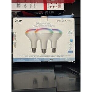Feit Electric Smart Wifi Bulb 65W EQ LED Flood Light Bulb (3-Pack) Color Adjust